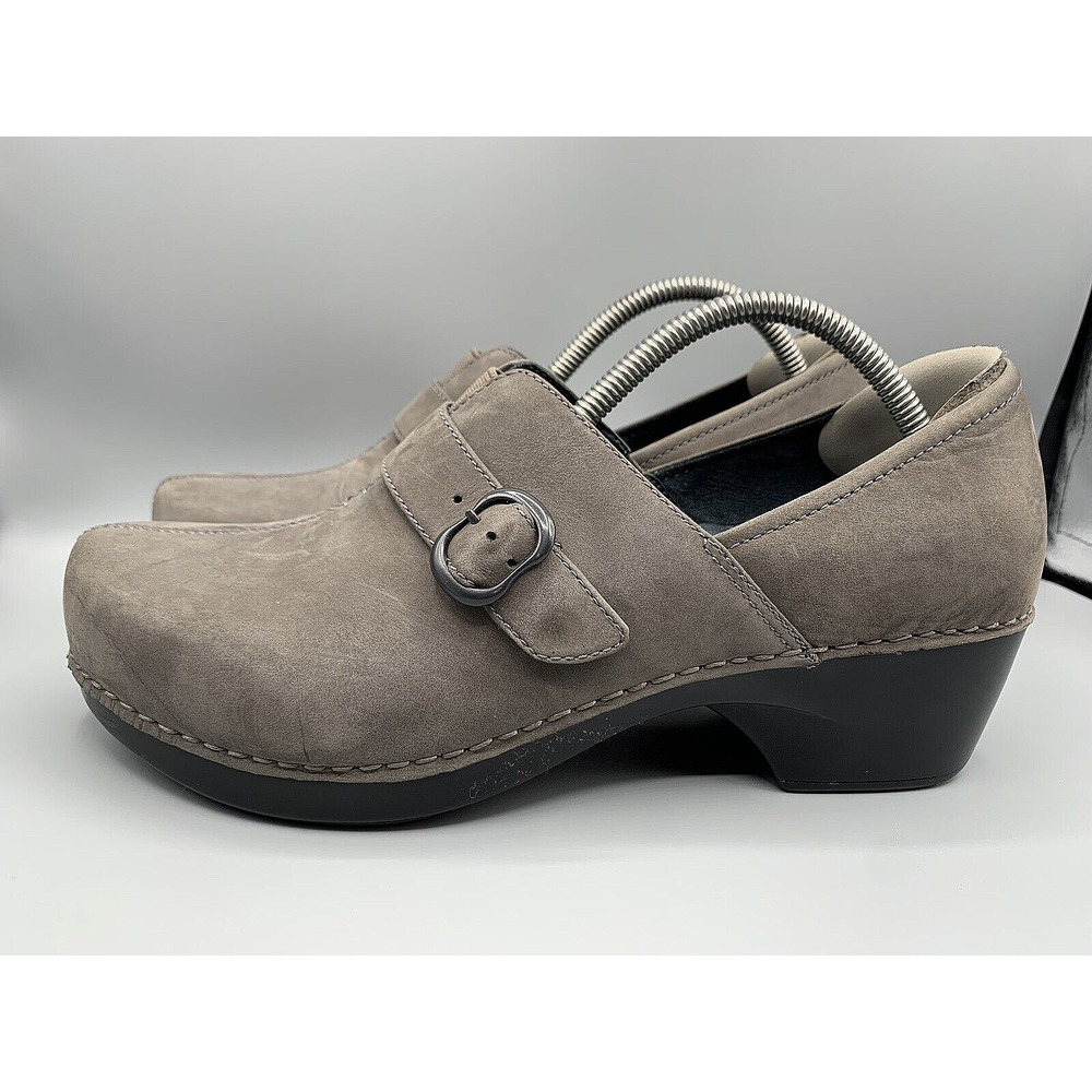DANSKO TAMARA Gray Nubuck Leather Clogs Shoes Women's Sz EU 41 (US 9-9.5)